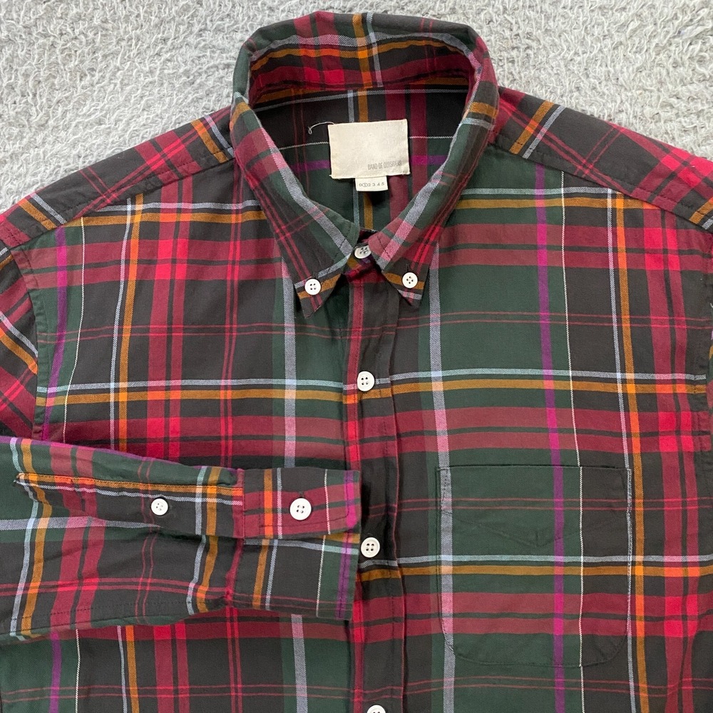 Band‎ of Outsiders Shirt Mens Small (1) Plaid Button Down Preppy Spring Summer